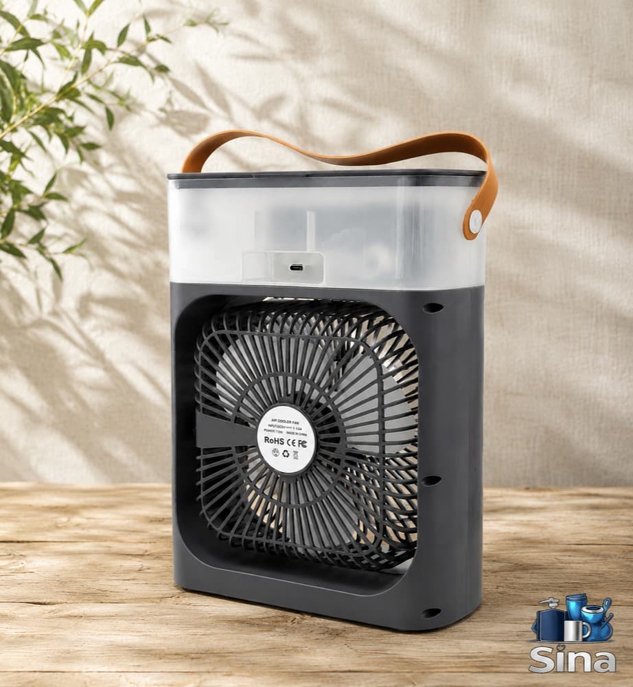 پنکه رطوبت‌ساز و کولر رومیزی مدل Air Cooler ( مه پاش بزرگ )