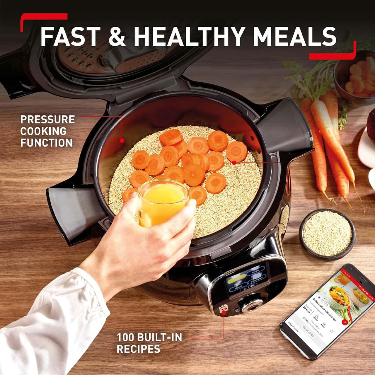 زودپز برقی تفال مدل Cook4me+ CY851840 — تصویر ۵