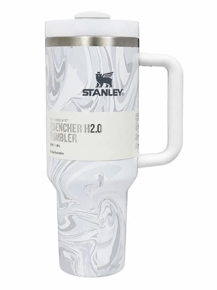 تراول ماگ استنلی (Stanley) مدل Quencher H2.0 ظرفیت ۱.۱۸ لیتر – طرح خاص ابر و باد (Marble) — تصویر ۵