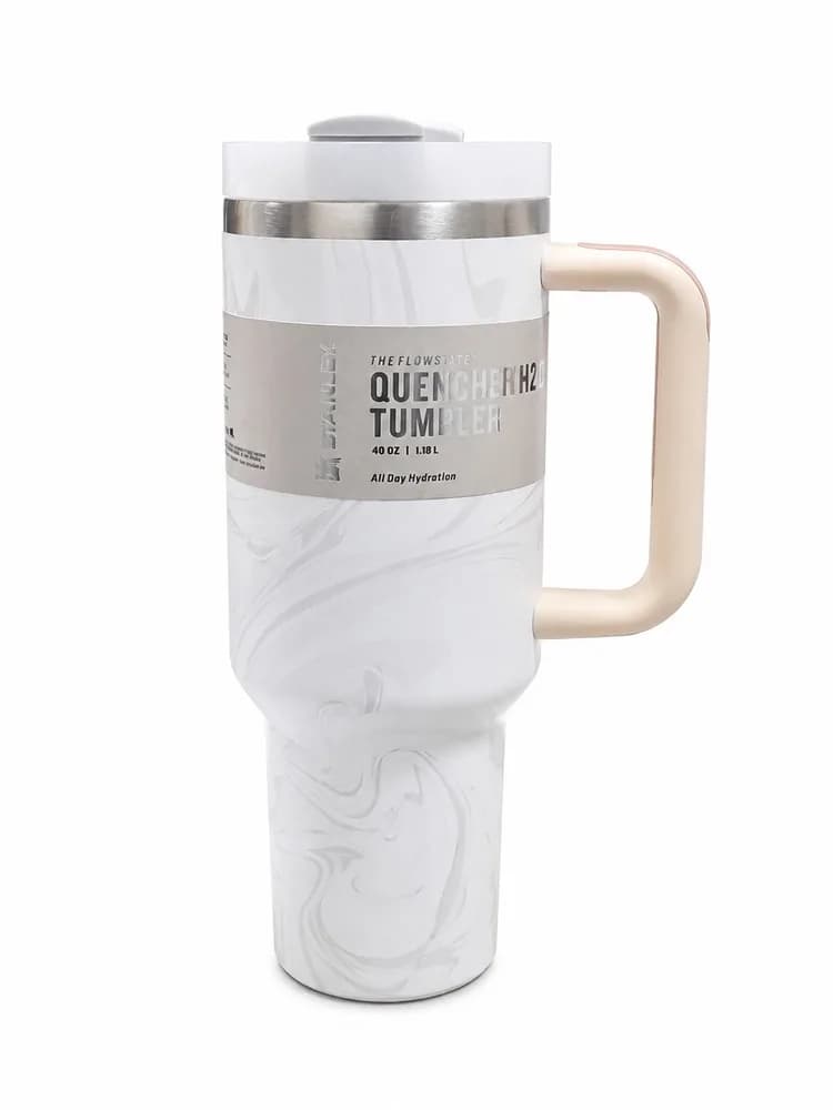 تراول ماگ استنلی (Stanley) مدل Quencher H2.0 ظرفیت ۱.۱۸ لیتر – طرح خاص ابر و باد (Marble) — تصویر ۳