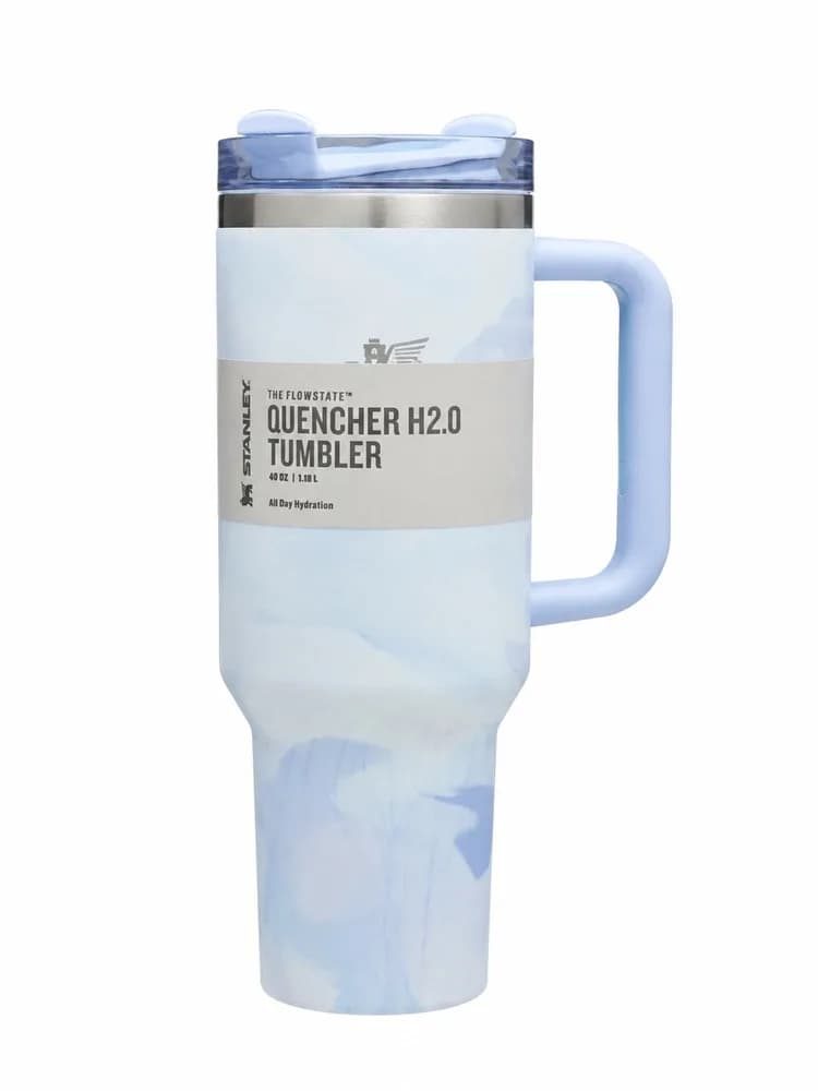 تراول ماگ استنلی (Stanley) مدل Quencher H2.0 ظرفیت ۱.۱۸ لیتر – طرح خاص ابر و باد (Marble)