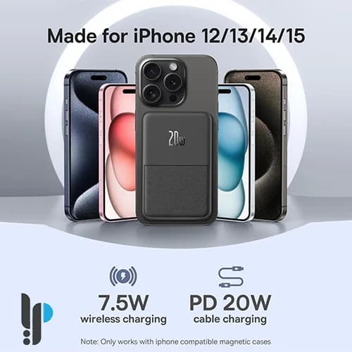 پاوربانک 20 واتی بیسوس مدل Baseus MagPro Magnetic Bracket P10064101Y ظرفیت 5000mAh — تصویر ۳
