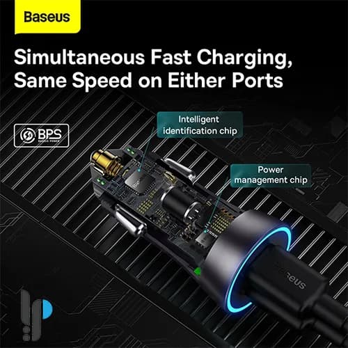شارژر فندکی 40 وات بیسوس مدل Baseus Golden Contactor Pro CGJP00013 — تصویر ۳