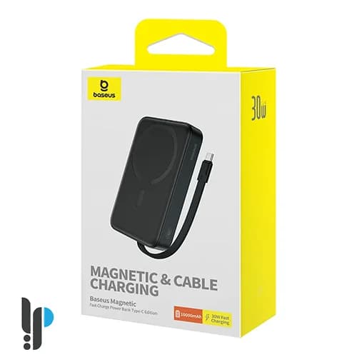 پاوربانک 30 واتی بیسوس مدل Baseus Magnetic Mini P1002210B ظرفیت 10000 میلی آمپر با کابل Type-C — تصویر ۸