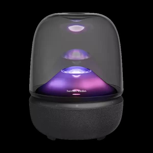 اسپیکر بلوتوثی هارمن کاردن Aura Studio 5 | صدای 360 درجه با طراحی شفاف و نورپردازی جذاب