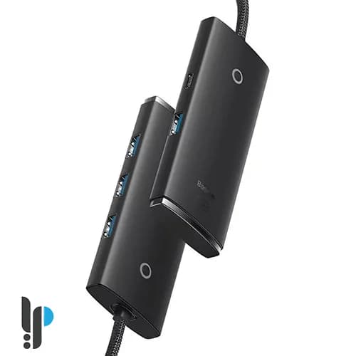 هاب 4 پورت بیسوس مدل Baseus WKQX080101 با کابل 0.25 متری USB-C — تصویر ۳