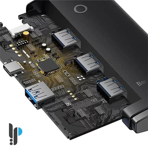 هاب 4 پورت بیسوس مدل Baseus WKQX080101 با کابل 0.25 متری USB-C — تصویر ۴