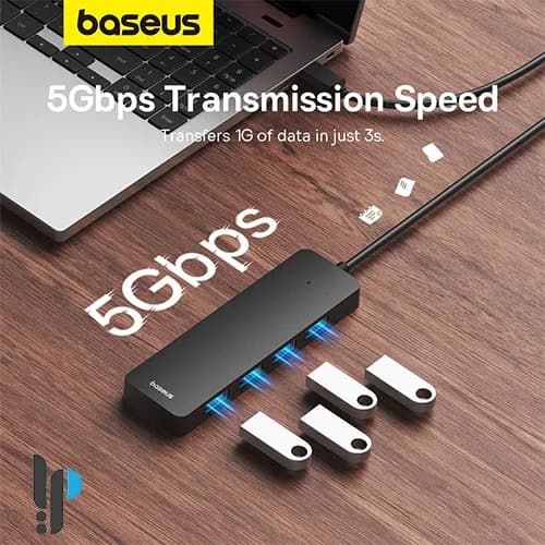 هاب 4 پورت USB بیسوس مدل Baseus UltraJoy B0005280B8111-03 با کابل 1 متری — تصویر ۳