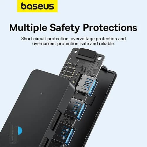 هاب 4 پورت USB بیسوس مدل Baseus UltraJoy B0005280B8111-03 با کابل 1 متری — تصویر ۵