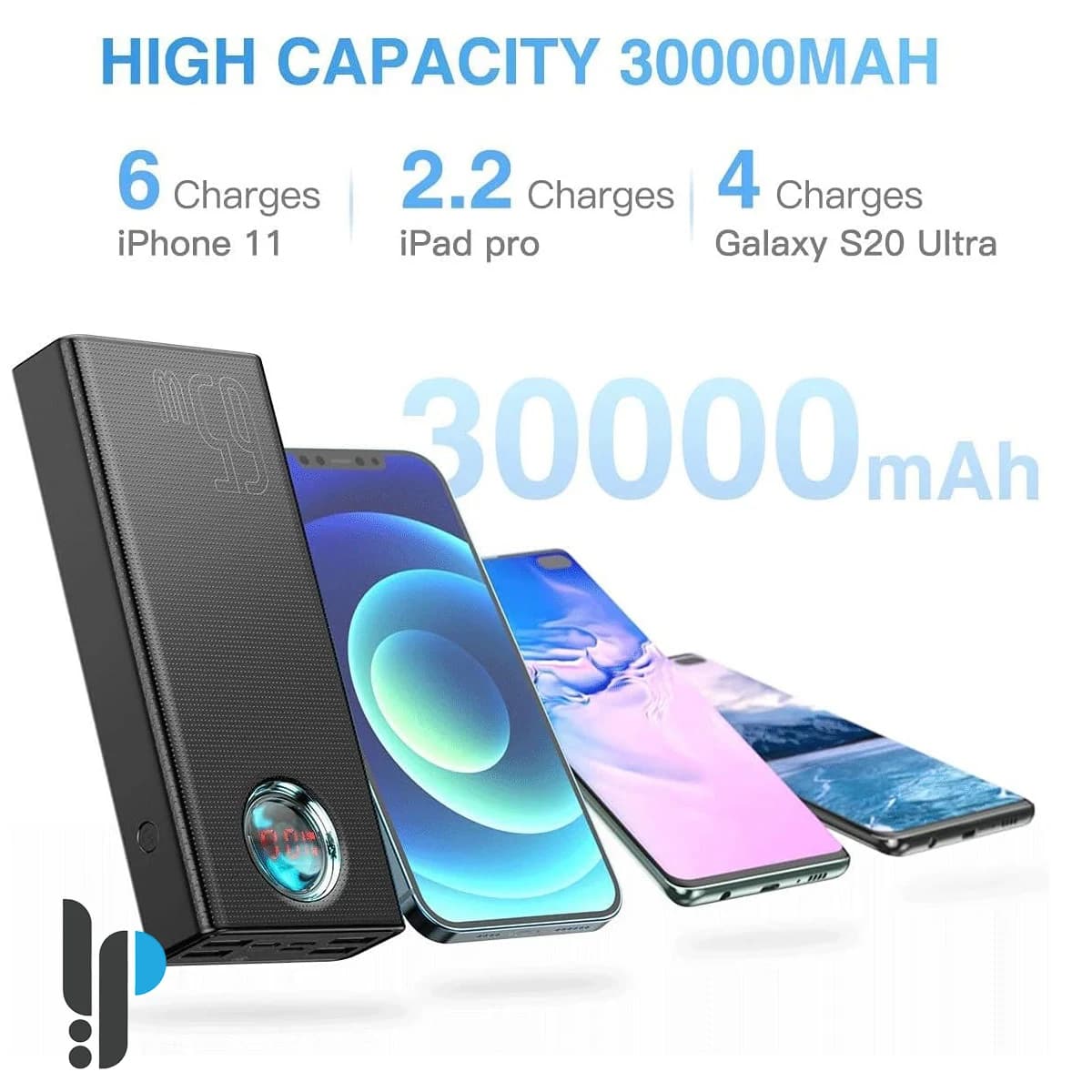 پاوربانک 65 واتی بیسوس مدل Baseus Amblight PPLG0001 ظرفیت 30000 میلی‌ آمپر — تصویر ۳