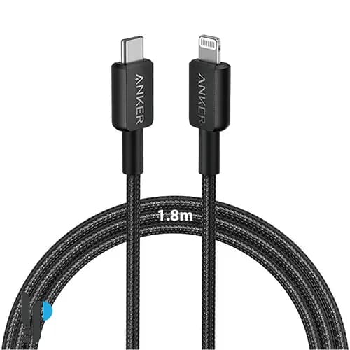 کابل تبدیل USB-C به لایتنینگ انکر مدل Anker 322 A81B6 طول 1.8 متر