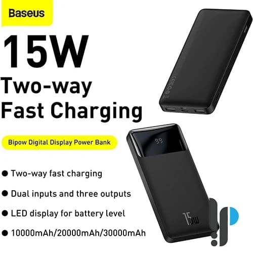 پاوربانک 15 واتی بیسوس مدل Baseus Bipow ظرفیت 10000 میلی آمپر — تصویر ۶