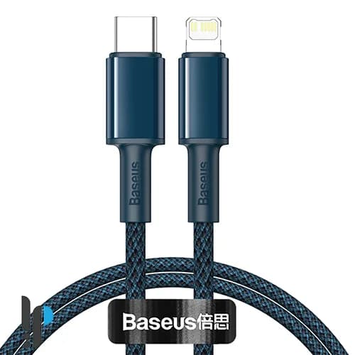 کابل شارژ 1 متری Type-C به لایتنینگ بیسوس مدل Baseus High Density Braided CATLGD