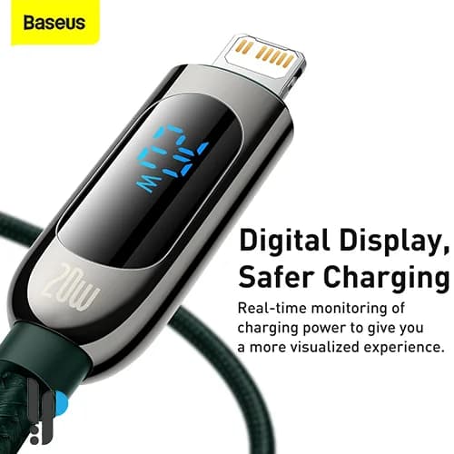 کابل شارژ 2 متری Type-C به لایتنینگ بیسوس مدل Baseus Display CATLSK-A — تصویر ۳