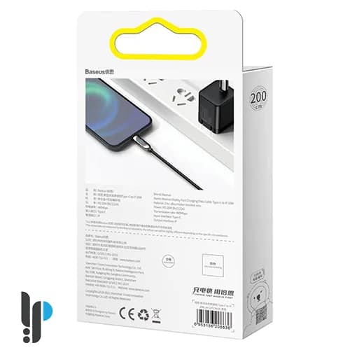 کابل شارژ 2 متری Type-C به لایتنینگ بیسوس مدل Baseus Display CATLSK-A — تصویر ۸