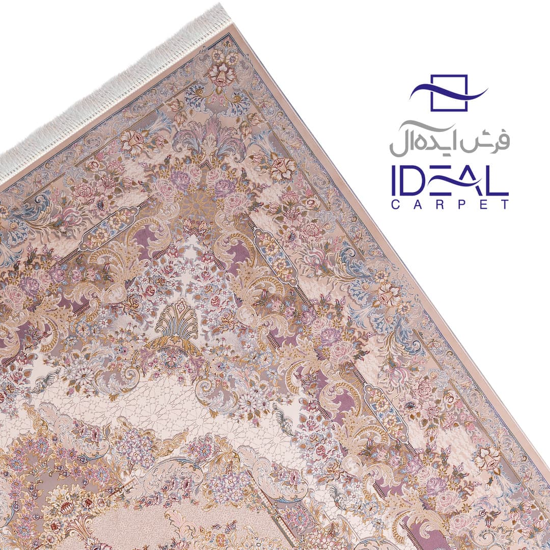 فرش ماشینی مدل آیه رنگ کرم چرک — تصویر ۶