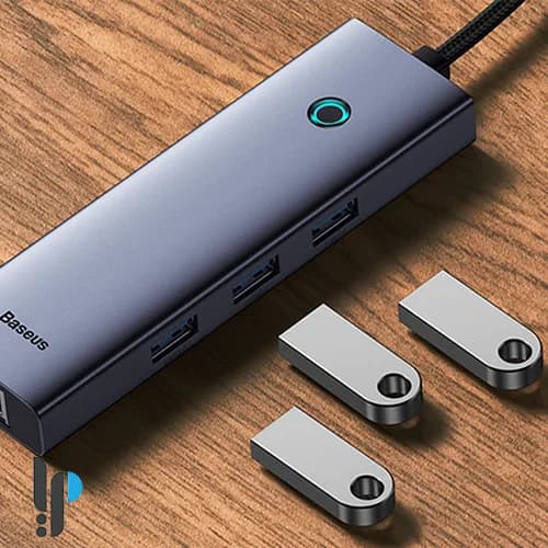 هاب 4 پورت USB-C بیسوس مدل Baseus UltraJoy B0005280A813-00 — تصویر ۳