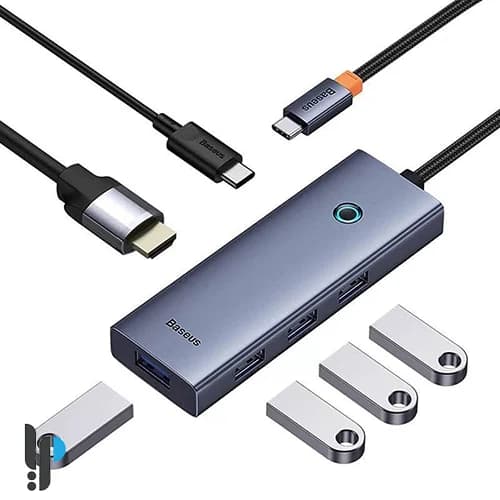 هاب 6 پورت USB-C بیسوس مدل Baseus UltraJoy B00052807813-01 — تصویر ۲