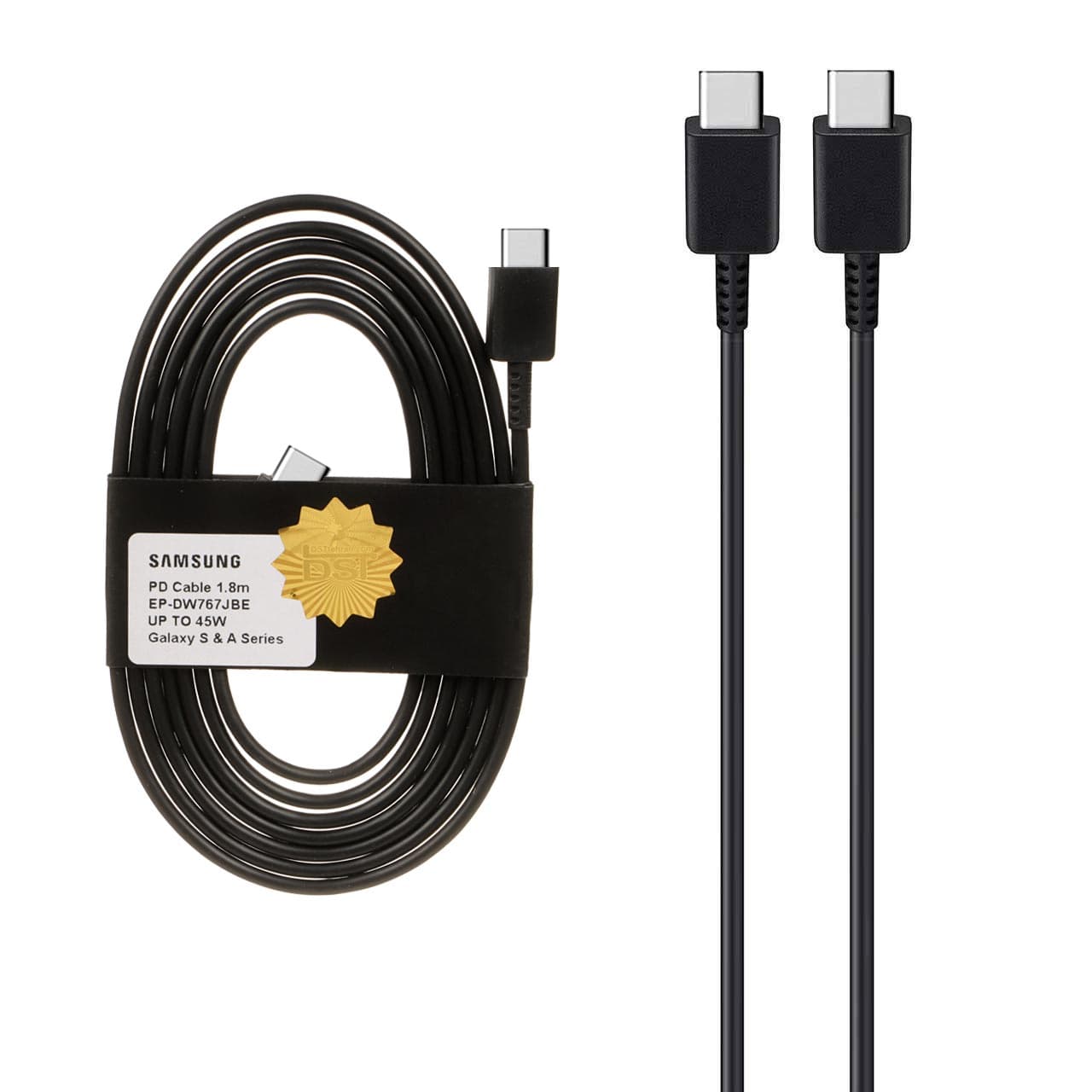 کابل شارژ 1.8 متری PD و فست SAMSUNG Type-C to Type-C 45W — تصویر ۲