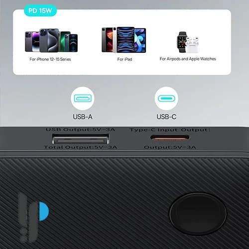 پاوربانک 15 واتی بیسوس مدل Baseus Airpow Lite ظرفیت 10000 میلی‌ آمپر ساعت — تصویر ۶
