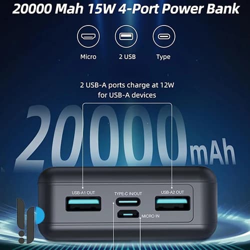 پاوربانک راوپاور مدل Ravpower Rp-PB1216 ظرفیت 20000 میلی آمپر — تصویر ۴