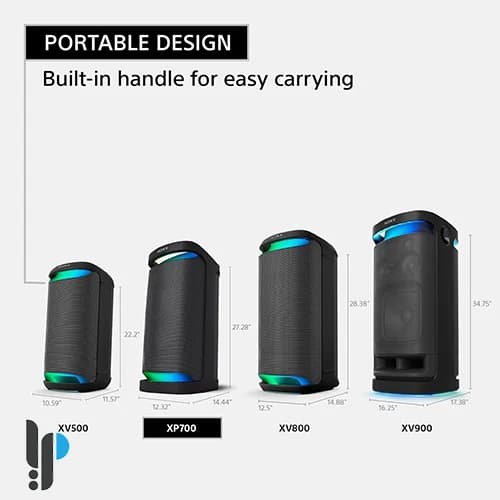 اسپیکر بلوتوثی قابل حمل سونی مدل Sony SRS-XP700 — تصویر ۷