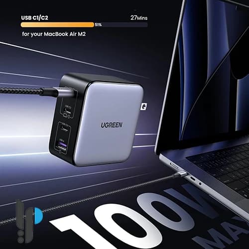 شارژر دیواری 100 وات یوگرین مدل Ugreen Nexode CD226 — تصویر ۵