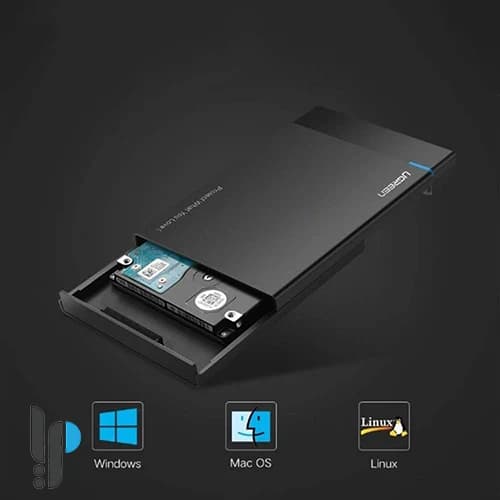 باکس هارد 2.5 اینچی یوگرین مدل Ugreen US221 بهمراه کابل USB به USB-C و USB-C به USB-C — تصویر ۵