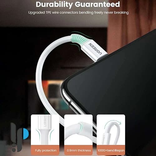 کابل شارژ USB به لایتنینگ یوگرین مدل Ugreen US155 طول 1 متر — تصویر ۴