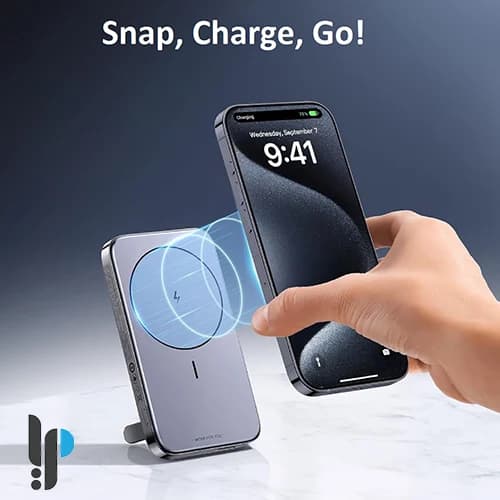 پاوربانک مگنتی 20 وات یوگرین مدل Ugreen Magnetic PB206 کد 15086 ظرفیت 10000 میلی آمپر ساعت — تصویر ۴