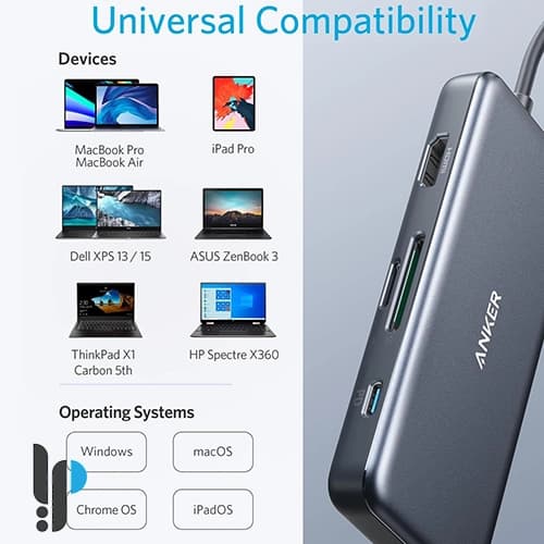 هاب 7 پورت USB-C انکر Anker 341 مدل A8346 — تصویر ۴