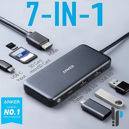 هاب 7 پورت USB-C انکر Anker 341 مدل A8346 — تصویر ۳