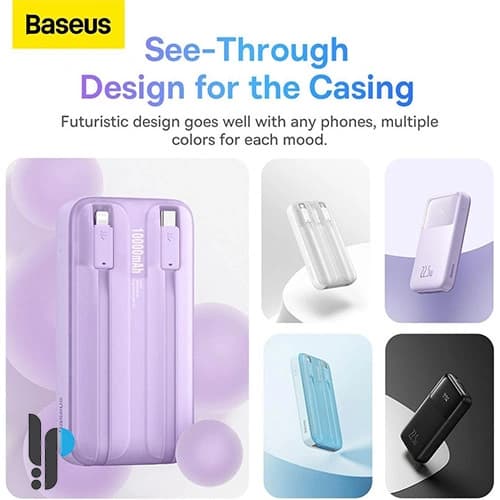 پاوربانک 22.5 واتی بیسوس مدل Baseus Comet PPMD0200 با کابل Type-C و Lightning ظرفیت 10000 میلی آمپر ساعت — تصویر ۴