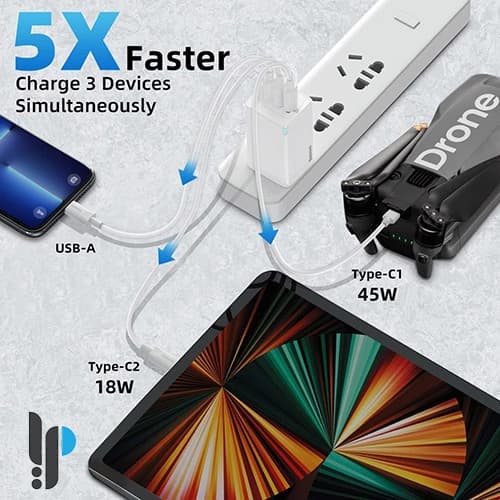 شارژر ۶۵ واتی بیسوس مدل Baseus GaN3 Pro CCGP0501 با کابل Type-C — تصویر ۳