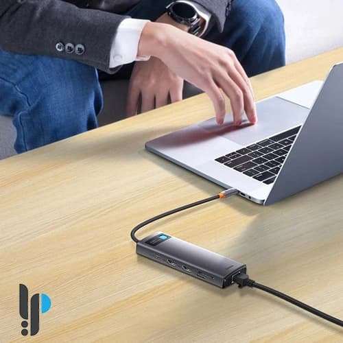 هاب ۹ پورت USB-C بیسوس مدل Baseus Metal Gleam Series WKWG060013 — تصویر ۵