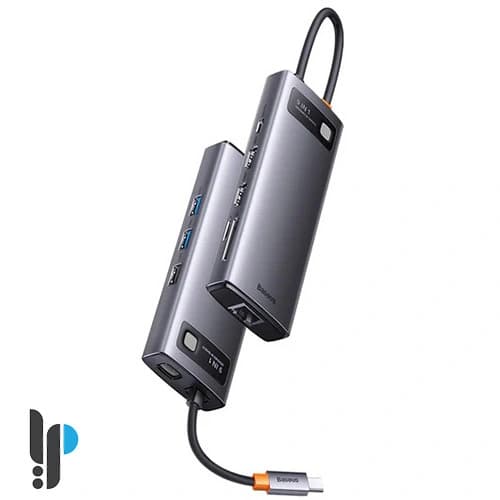هاب ۹ پورت USB-C بیسوس مدل Baseus Metal Gleam Series WKWG060013 — تصویر ۳