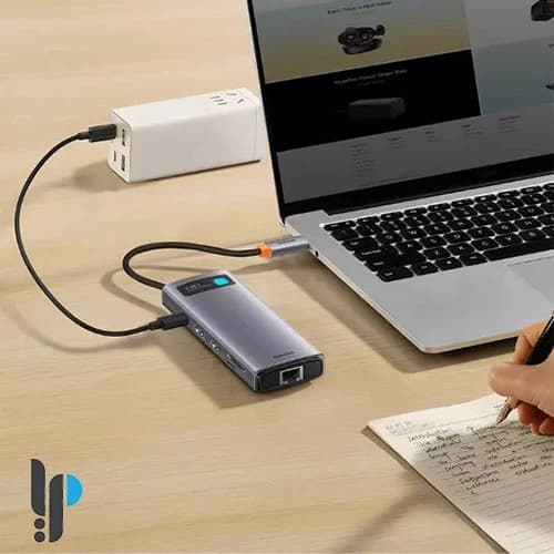 هاب ۹ پورت USB-C بیسوس مدل Baseus Metal Gleam Series WKWG060013 — تصویر ۴