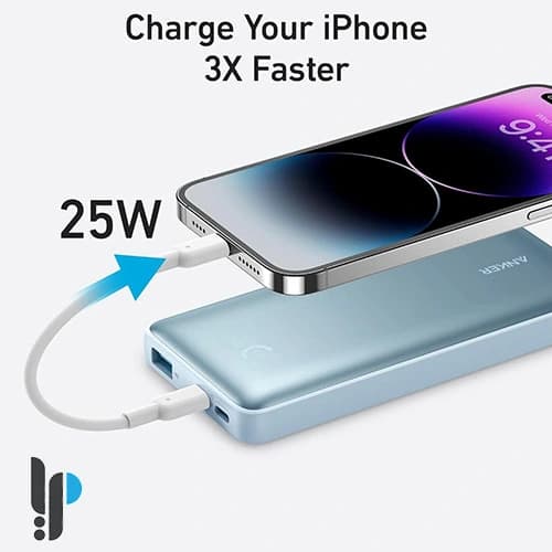 پاوربانک انکر Anker 533 Power Bank A1249 ظرفیت 10000 میلی آمپر ساعت — تصویر ۸
