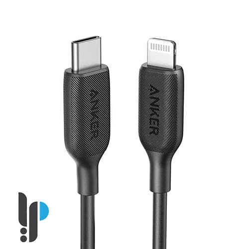 کابل شارژ USB-C به لایتنینگ انکر مدل Anker A8833 طول 1.8 متر