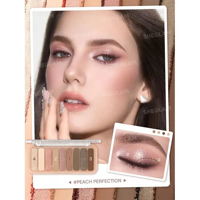 پالت سایه چشم شیگلم ۹ رنگ مدل PEACH PERFECTION — تصویر ۲