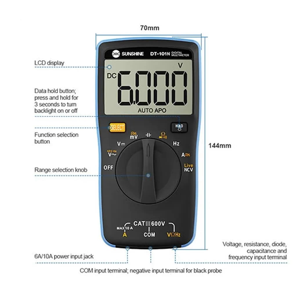 مولتی متر Sunshine DT-101N