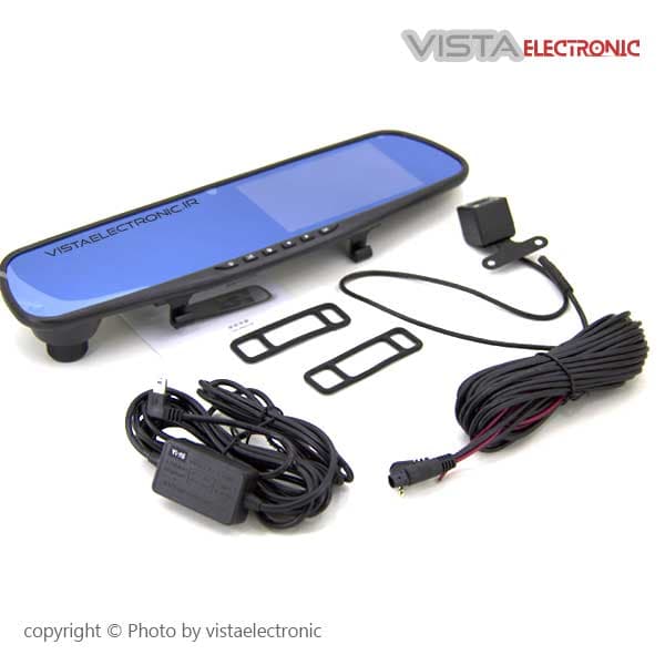 مانیتور آینه ای DVR دار چیتا دو دوربین — تصویر ۵