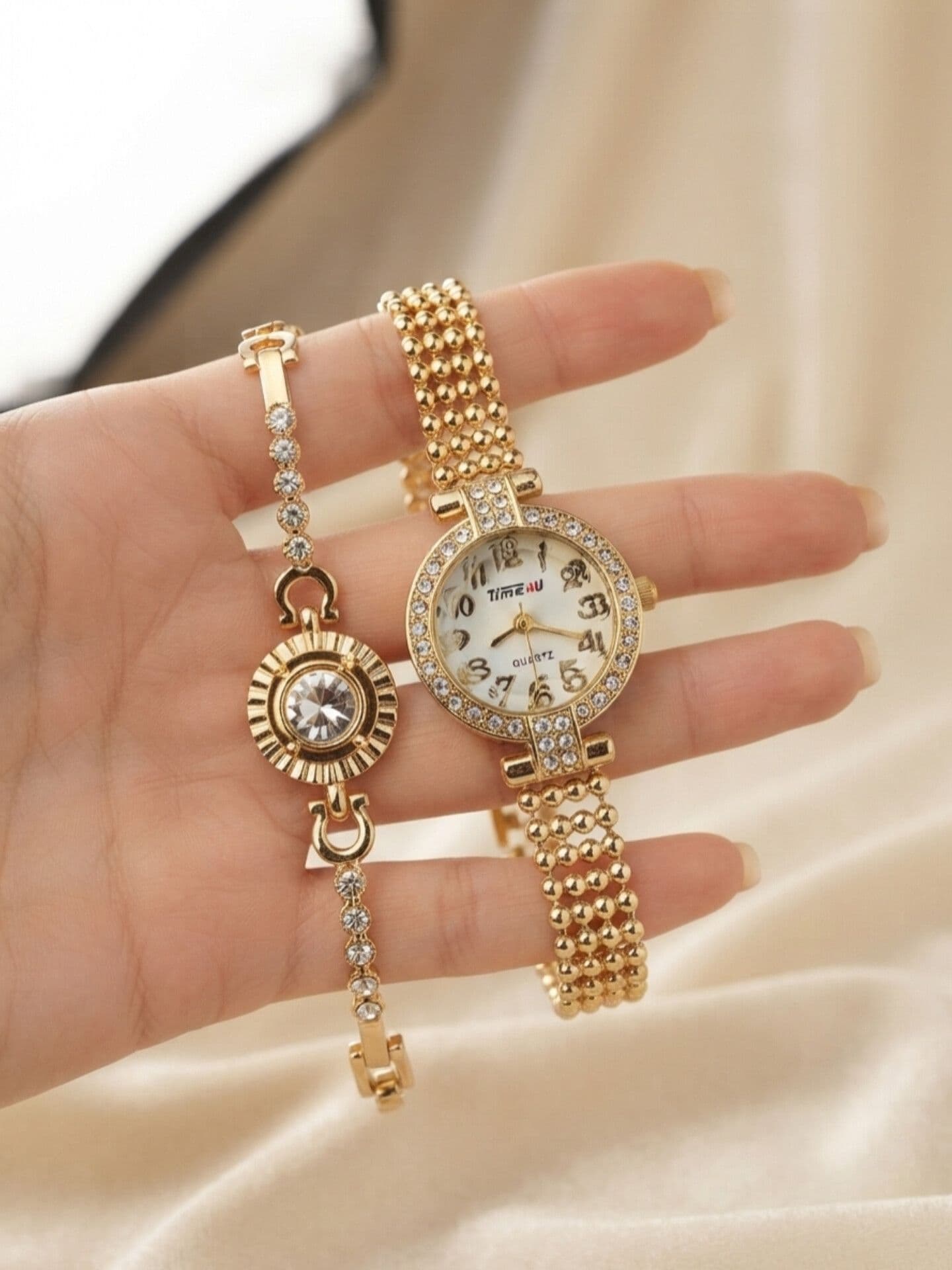 ساعت زنانه ست دستبندی برند TIME4U کد 2969 — تصویر ۳