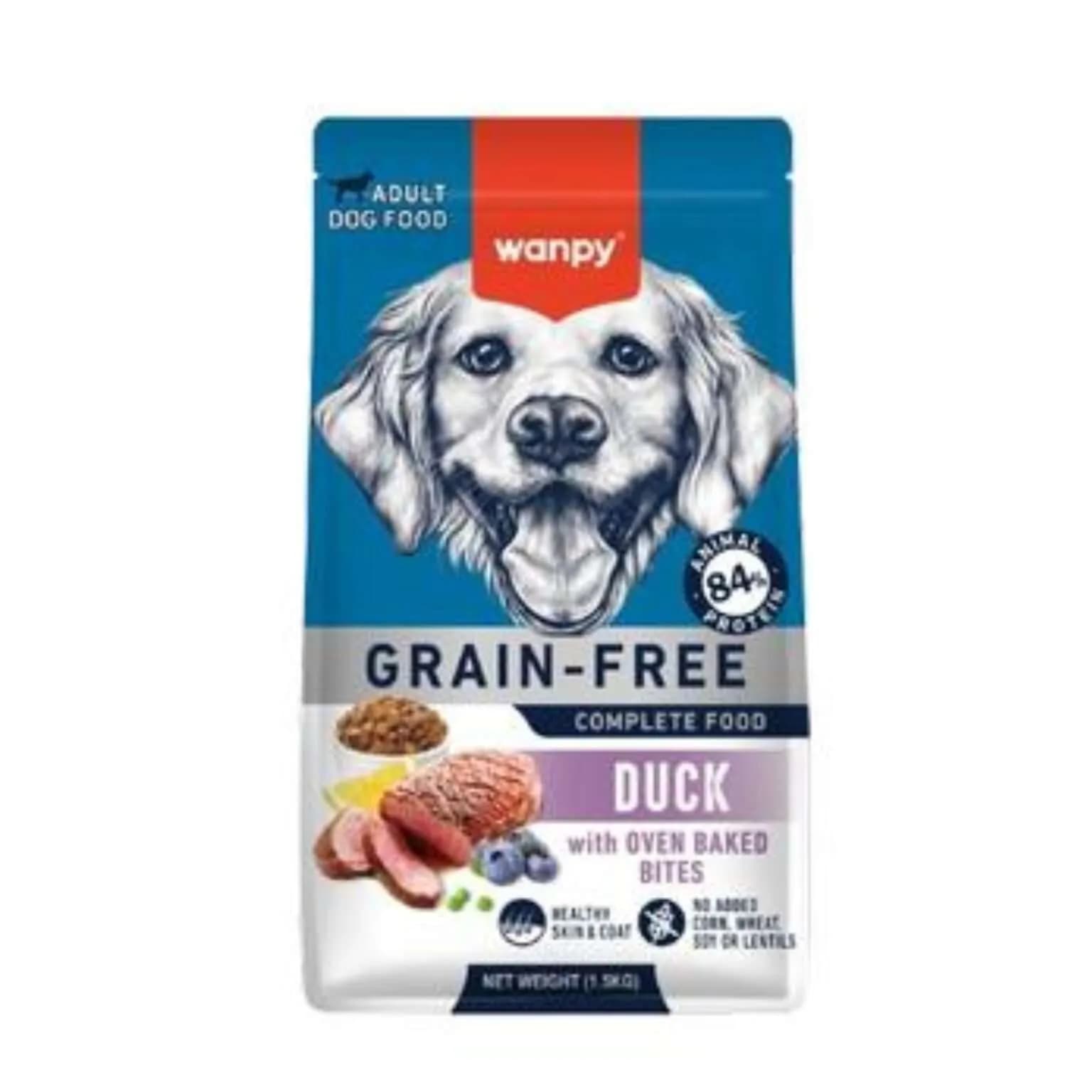 غذای خشک سگ ونپی مدل بدون غلات با طعم اردک ۱.۵ کیلوگرم Grain Free Duck Dry Food For Adult Dog