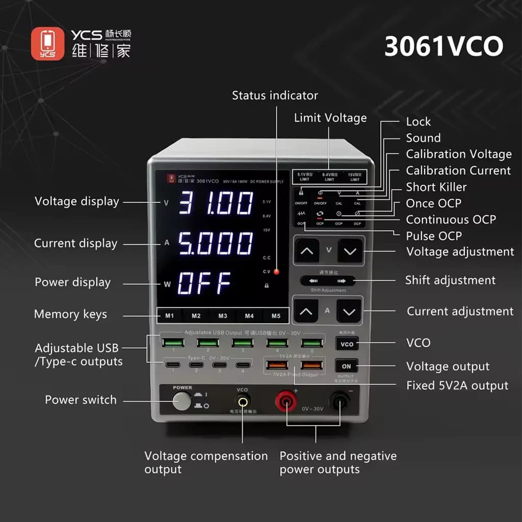 منبع تغذیه YCS 3061VCO — تصویر ۴