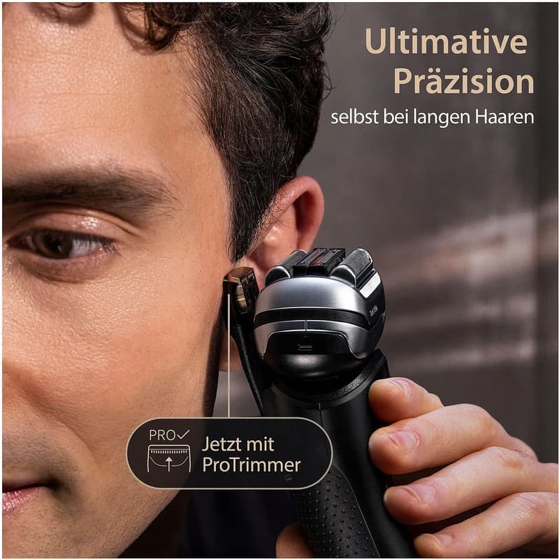 ماشین اصلاح موی صورت شارژی براون مدل 9 pro+ 9510s BRAUN — تصویر ۲