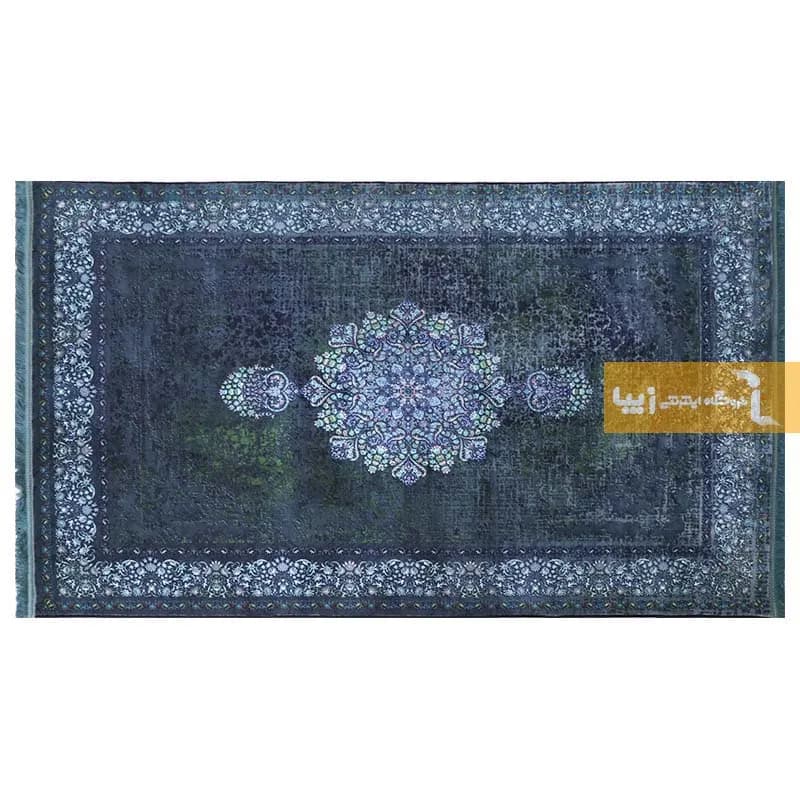 فرش آبی طرح برلیان 1200 شانه — تصویر ۸