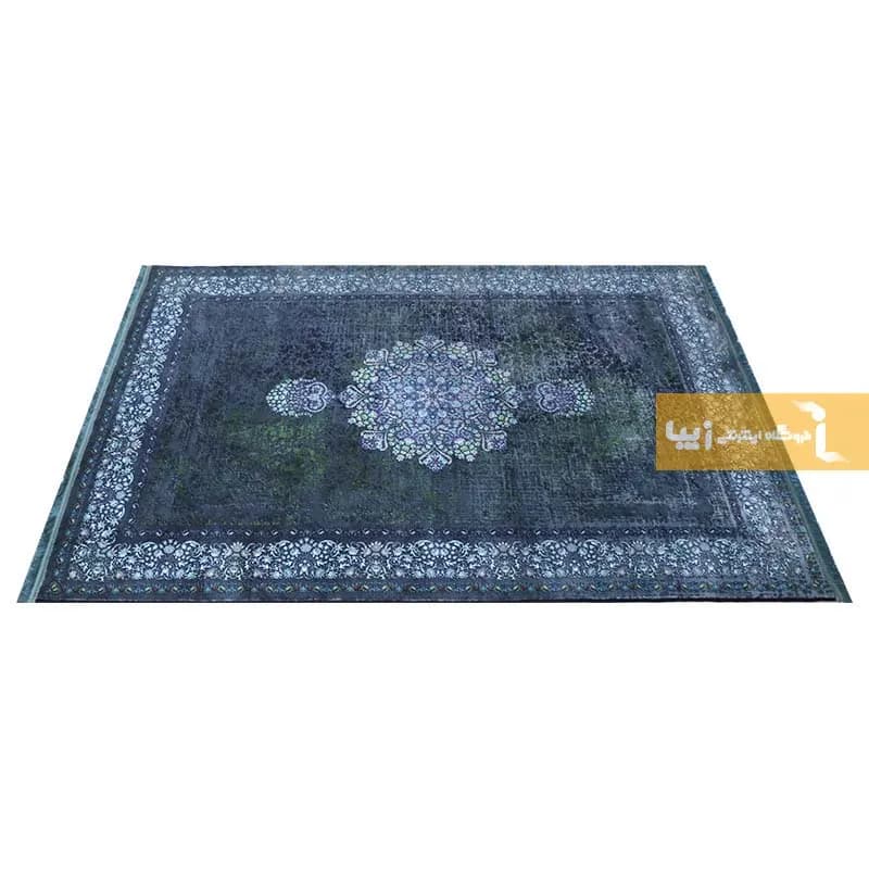 فرش آبی طرح برلیان 1200 شانه — تصویر ۷