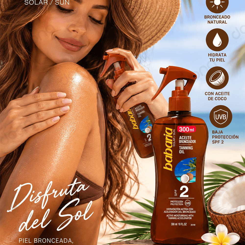روغن برنزه کننده باباریا SPF2 — تصویر ۲