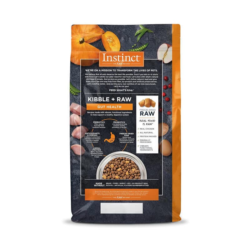 غذای خشک مناسب برای مشکلات گوارشی سگ بالغ با طعم مرغ اینستینکت Instinct Raw boost For Gut Health With Chicken وزن 1.8 کیلوگرم — تصویر ۲